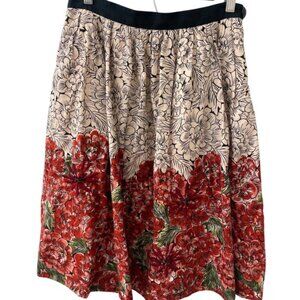 AnthropologieEdme & Esyllte Floral Embroidered Midi Skirt Women Size 6 Boho